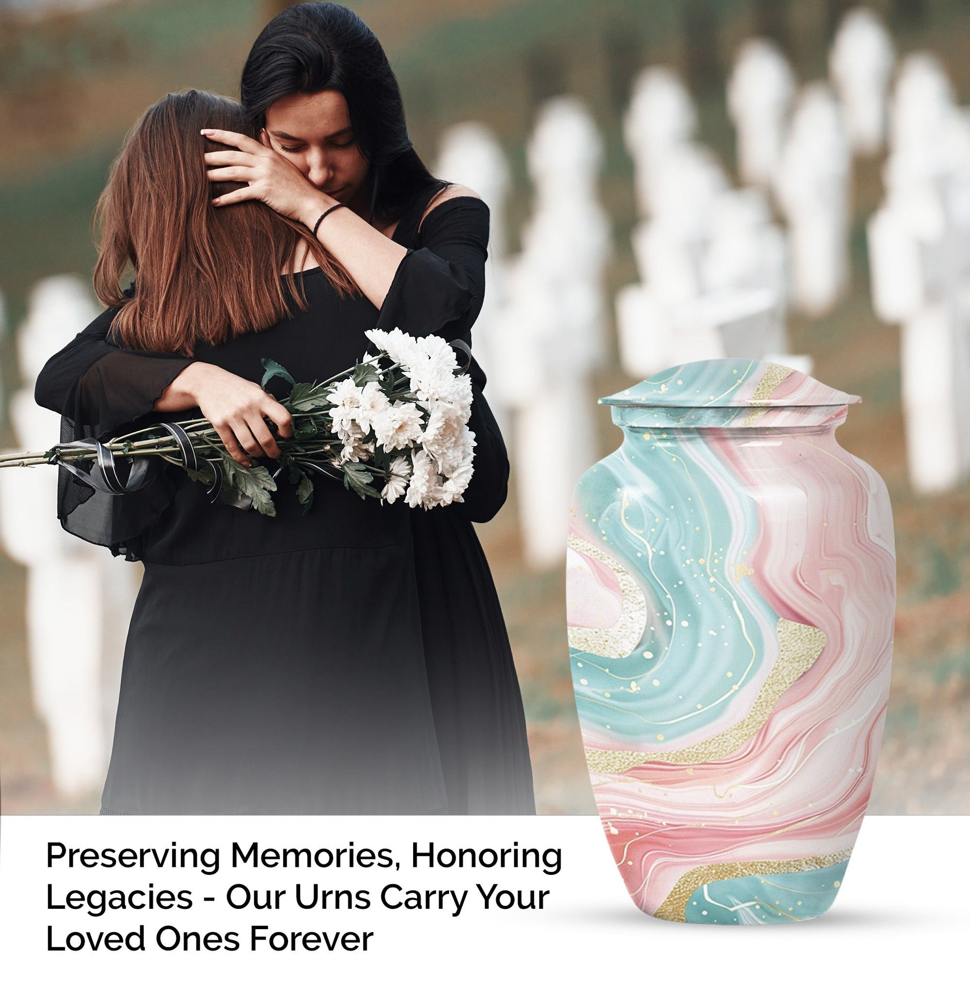 abstract cremation urn - Keepsake Urn