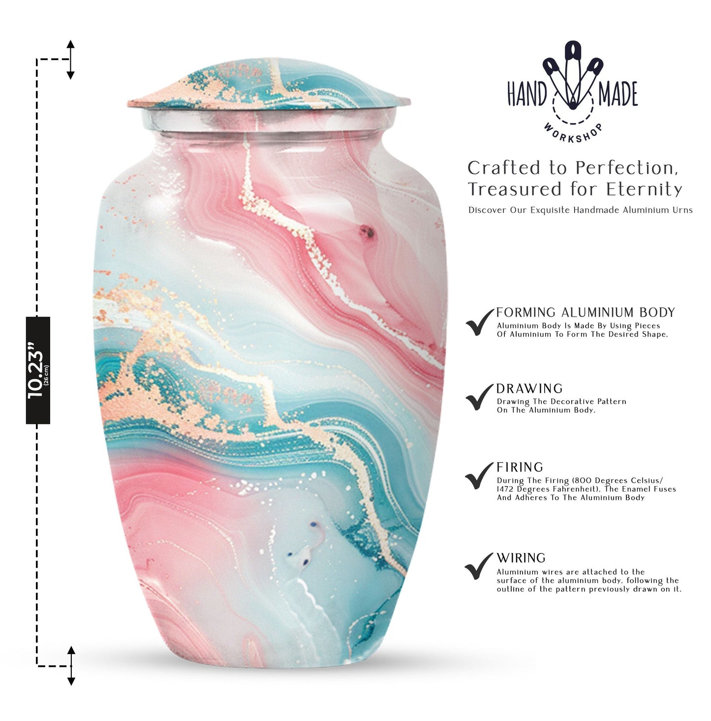 Abstract Funeral Urn, Cremation Urn for Adult Human Ashes