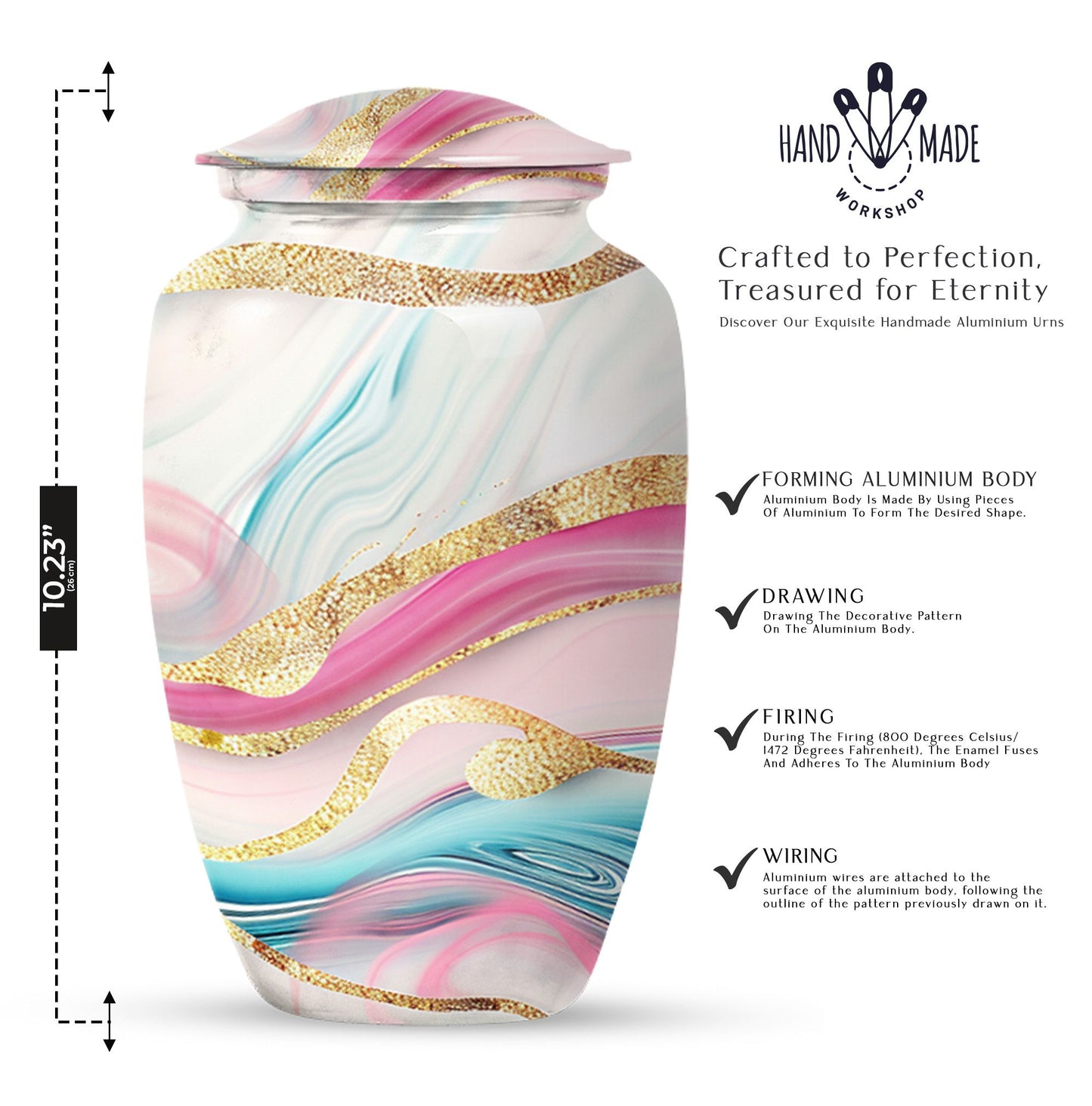 Abstract Cremation Urn, Memorial Human Urns for Ashes