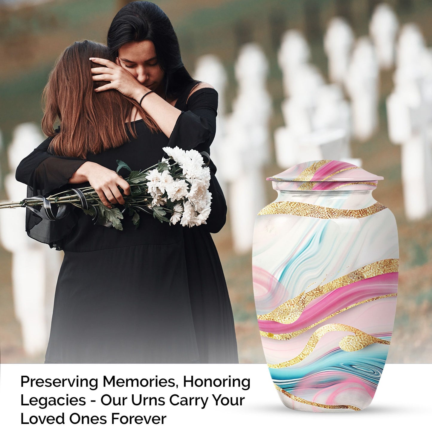 Abstract Cremation Urn, Memorial Human Urns for Ashes