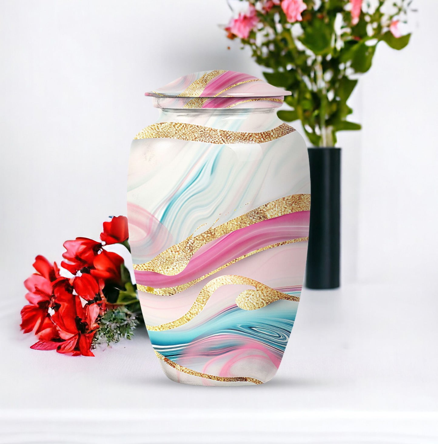 Abstract Cremation Urn, Memorial Human Urns for Ashes
