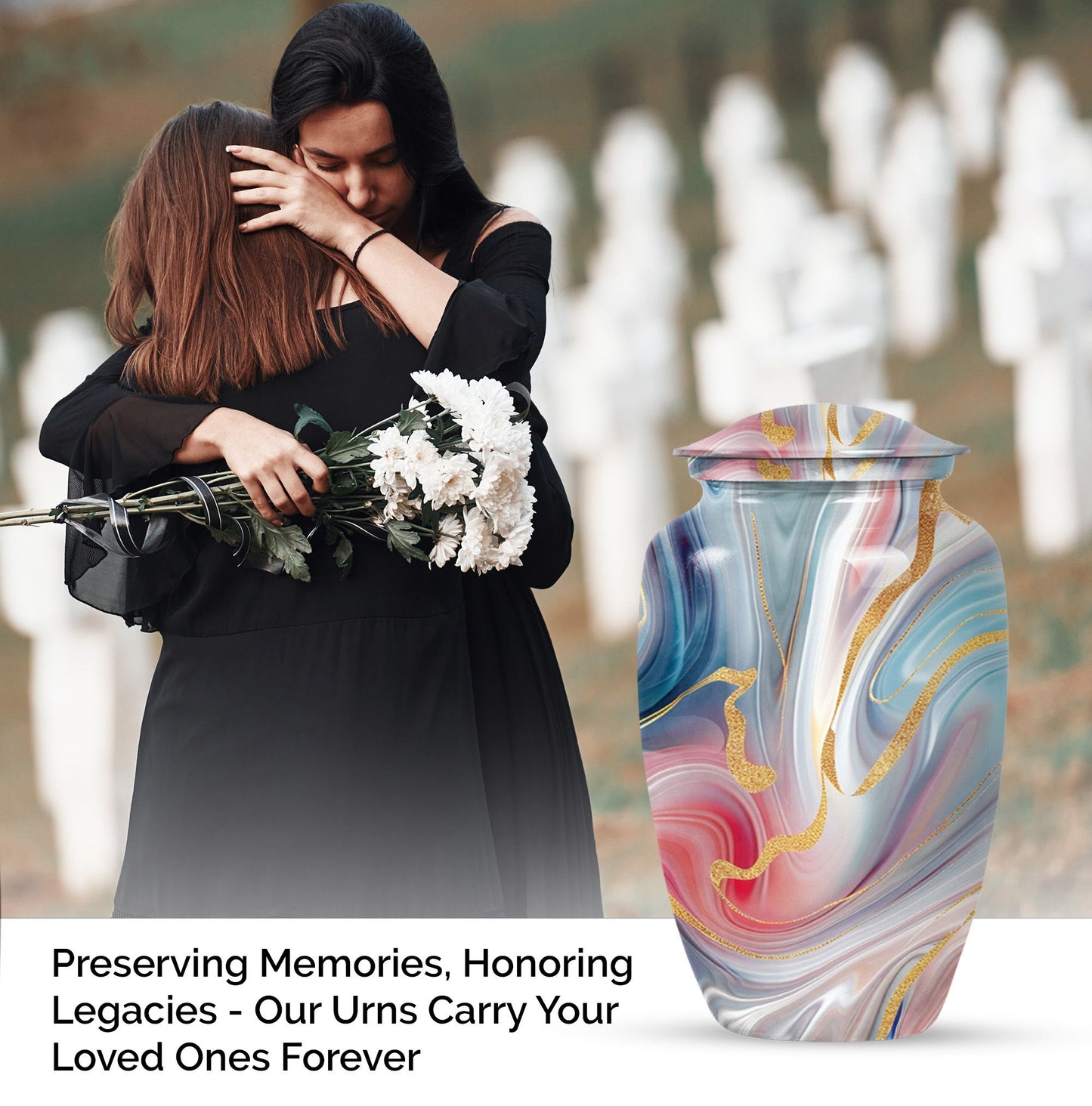 abstract urn, Memorial Human Urn for Ashes