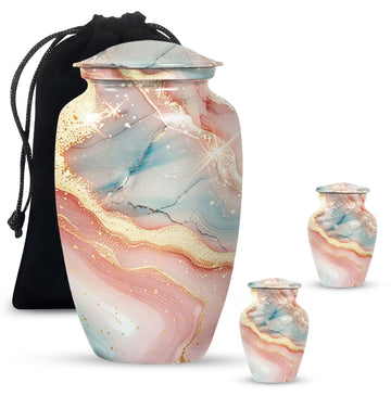 10 inch large Urn with 2 Keepsake 3 Inch Urns