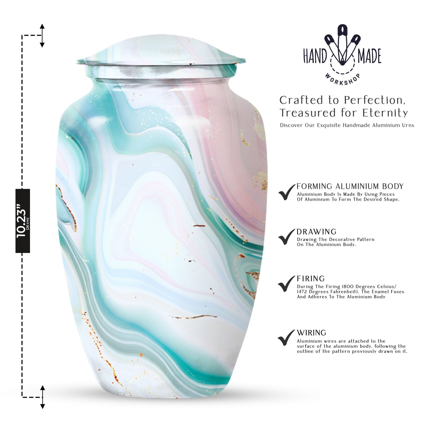  Abstract Urn, funeral cremation urn for women