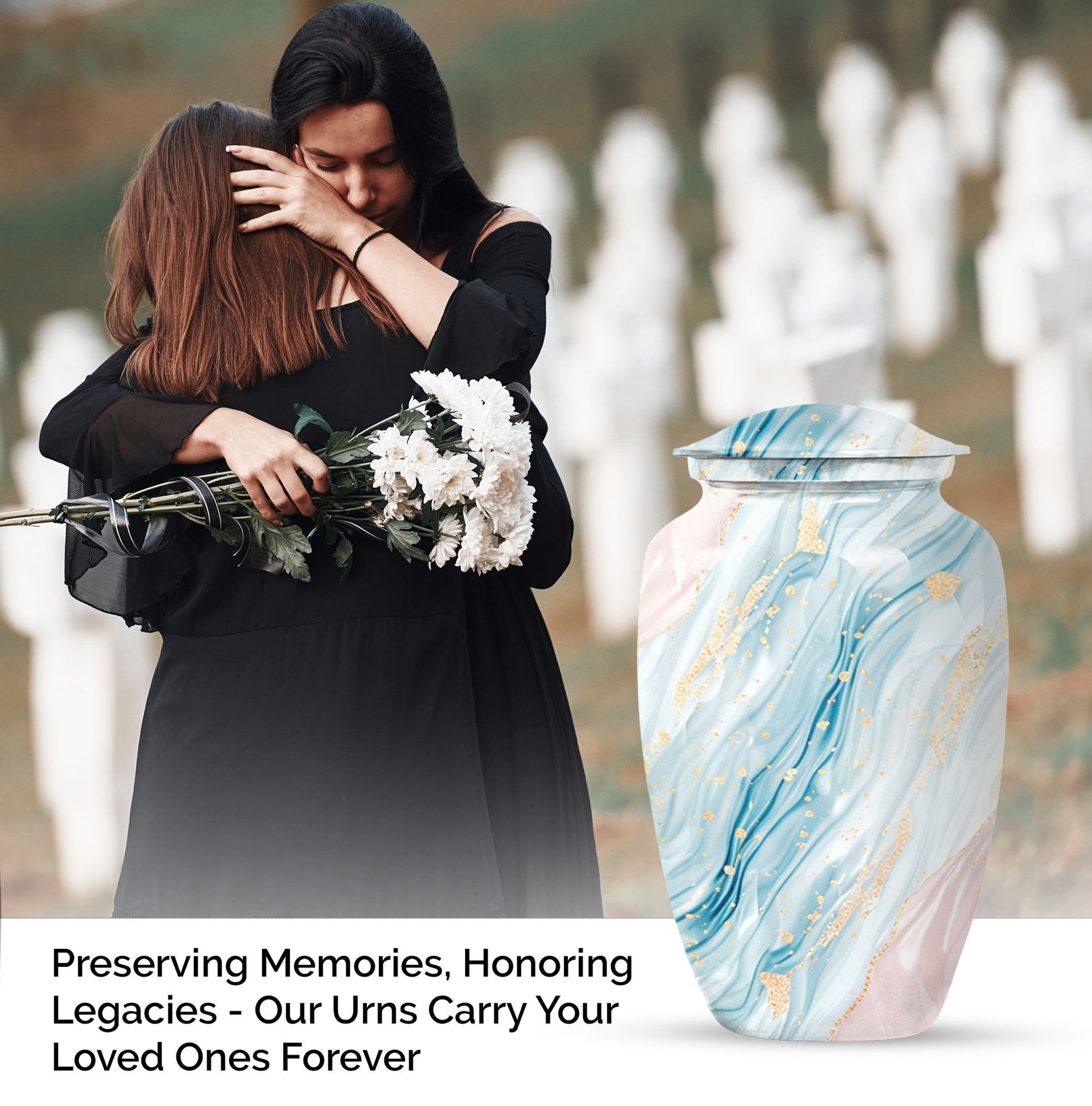 Abstract urn for memorial ashes, Keepsake Urn