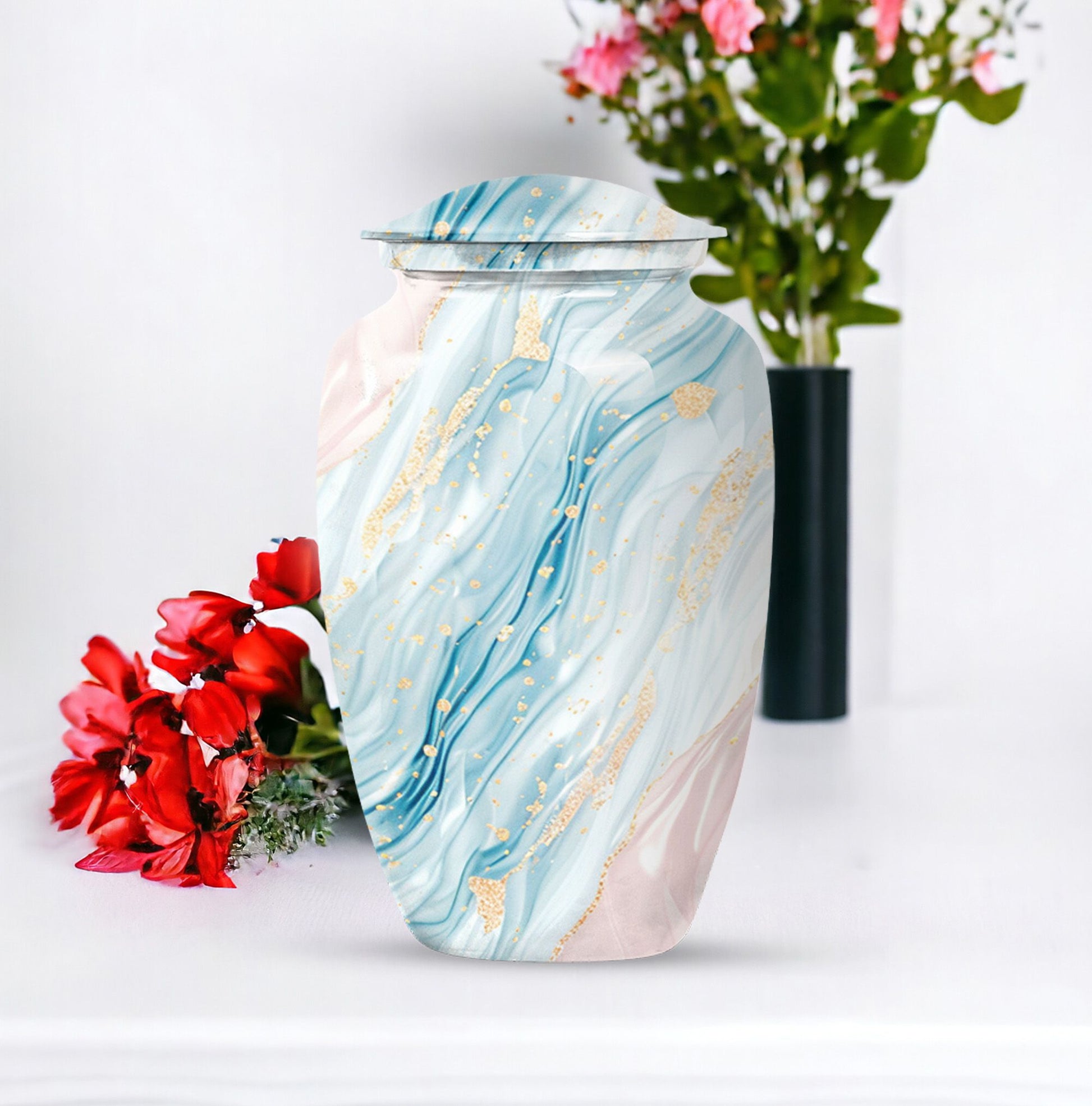 Abstract urn for memorial ashes, Keepsake Urn