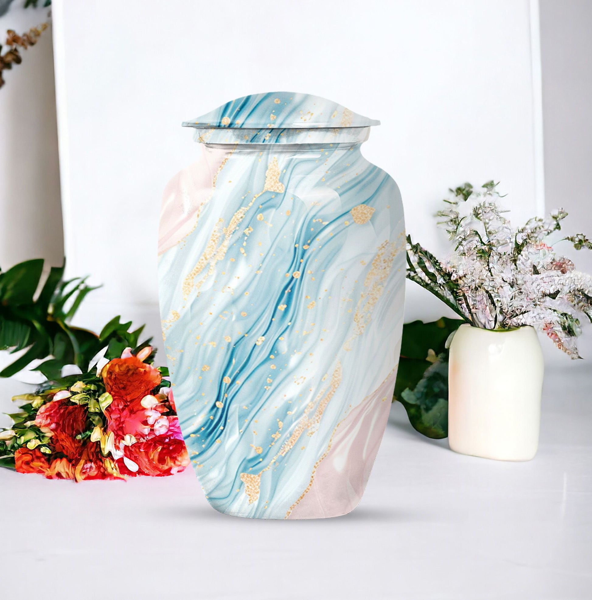 Abstract urn for memorial ashes, Keepsake Urn