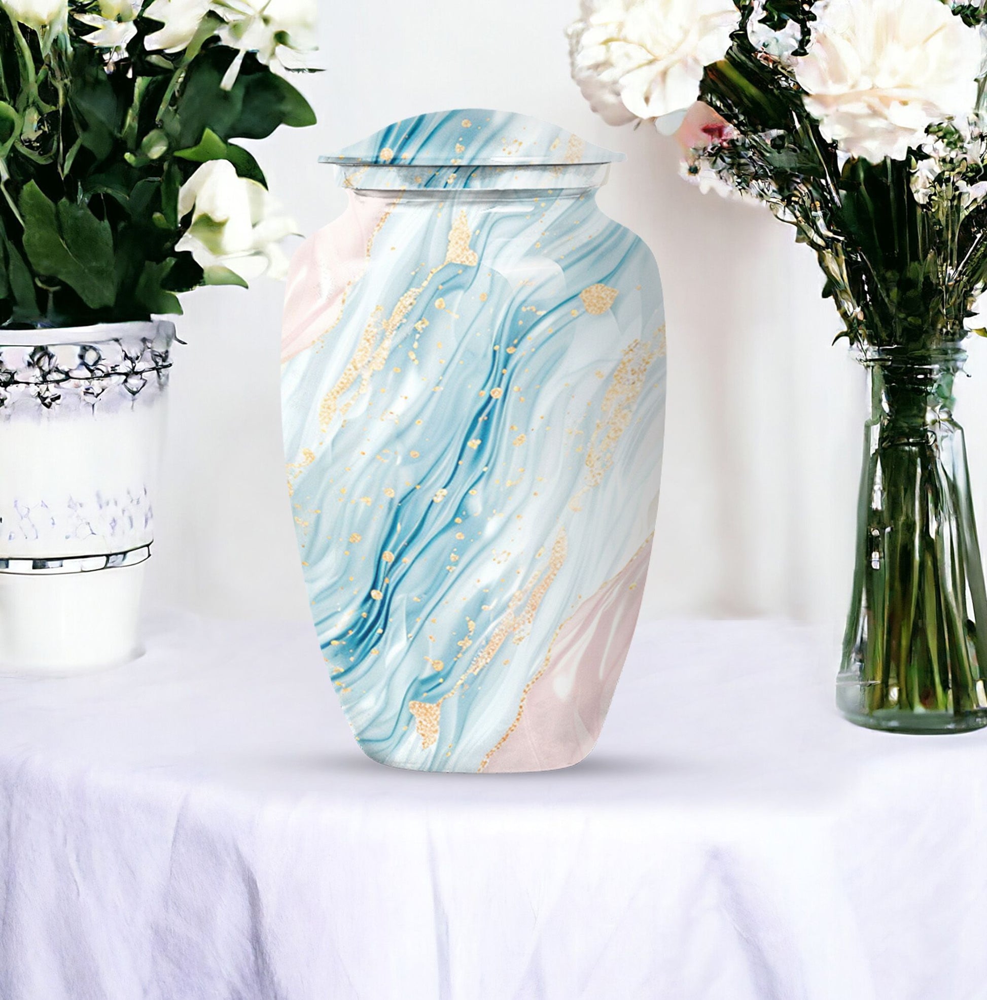 Abstract urn for memorial ashes, Keepsake Urn
