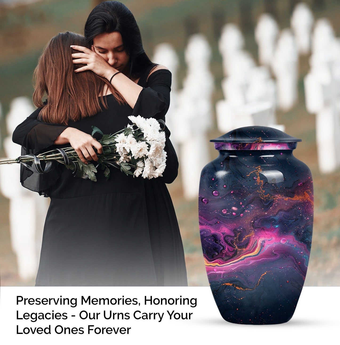 Abstract Urn, large burial urn - Keepsake Urn