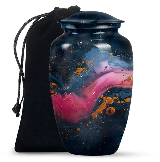 Galaxy Nebula Urn for Ashes – Cosmic Tribute Ashes Keepsake Urn