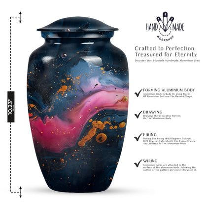abstract memorial urn for adult female ashes