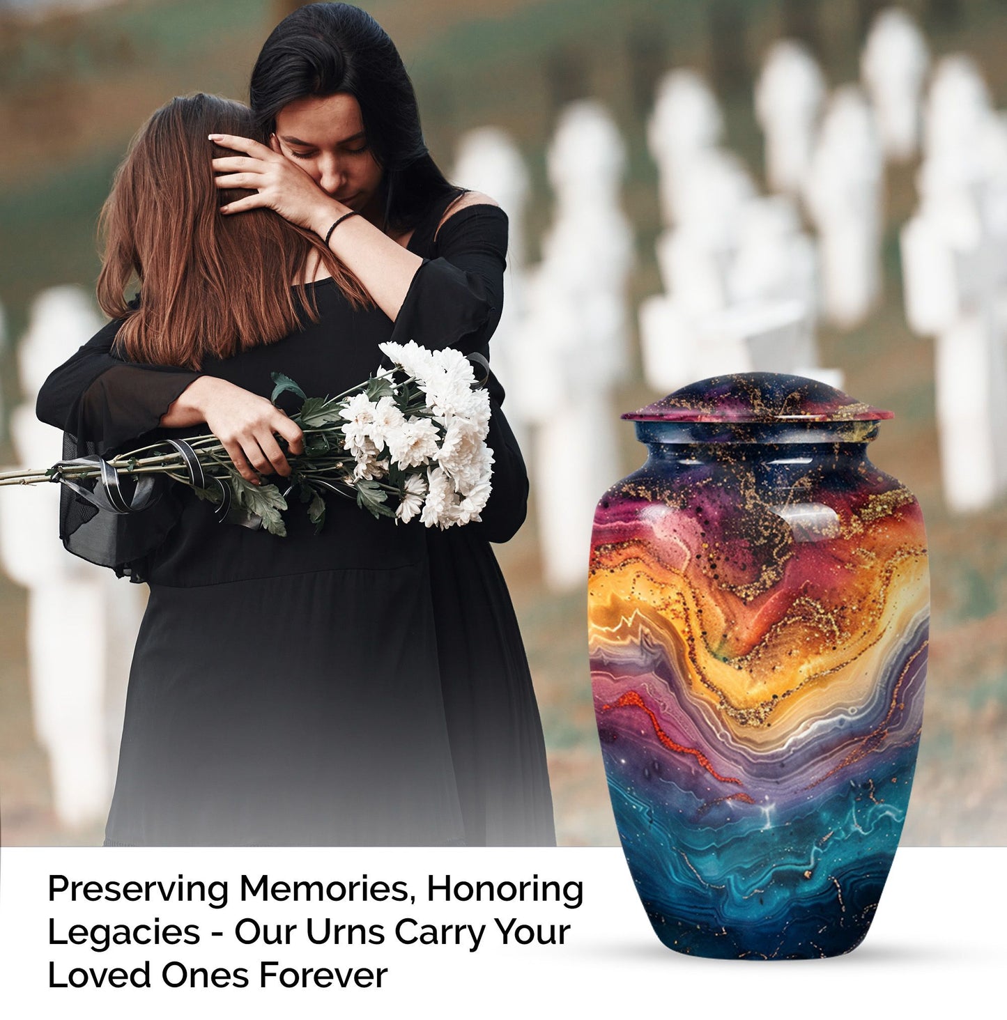 Abstract Urn, cremation funeral urn