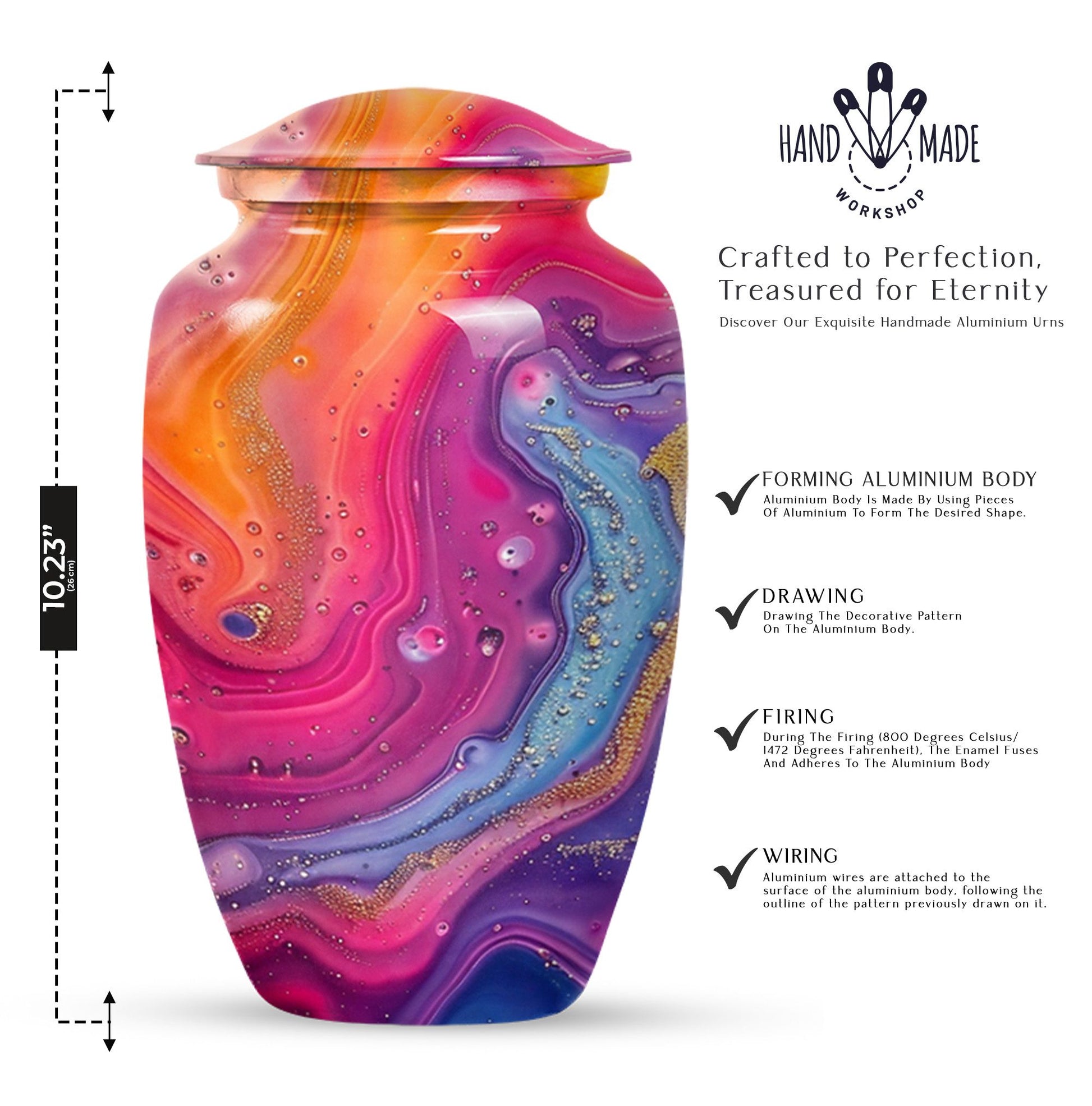 Abstract Urn for funeral ashes, burial urn