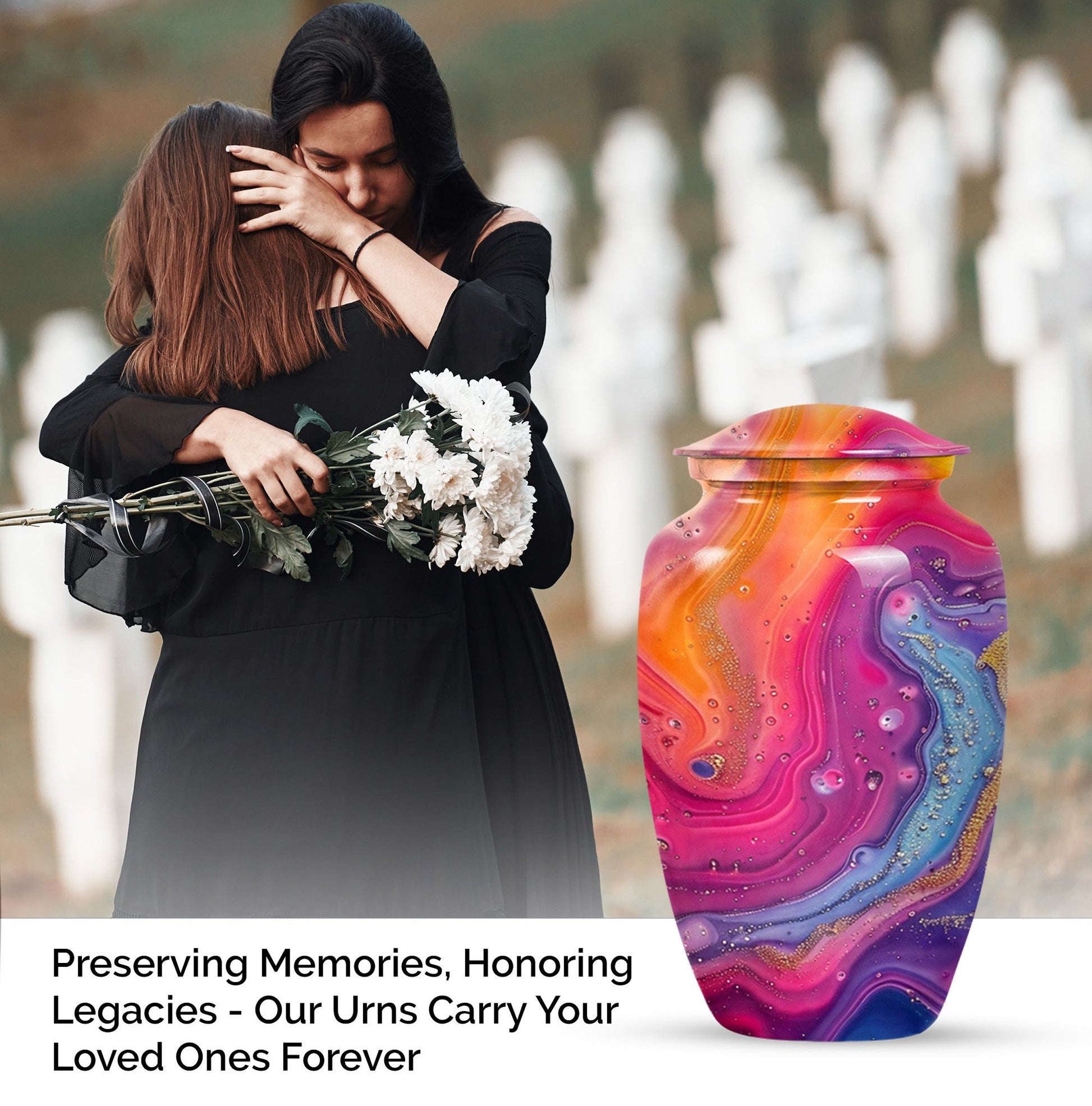 Abstract Urn for funeral ashes, burial urn