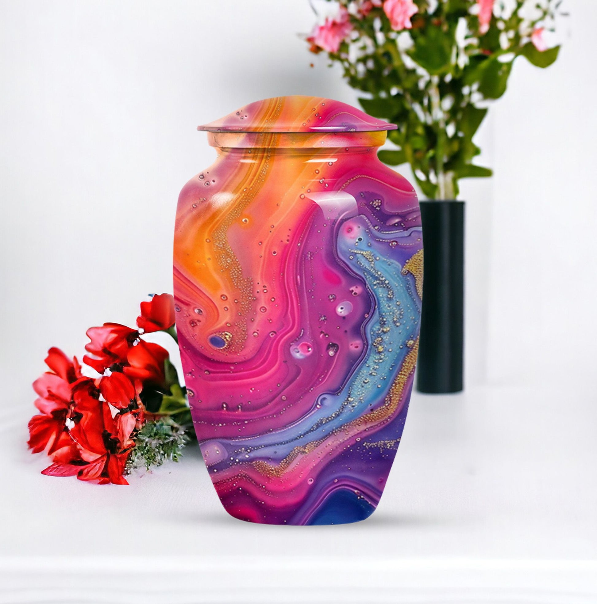 Abstract Urn for funeral ashes, burial urn