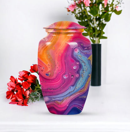Abstract Urn for funeral ashes, burial urn