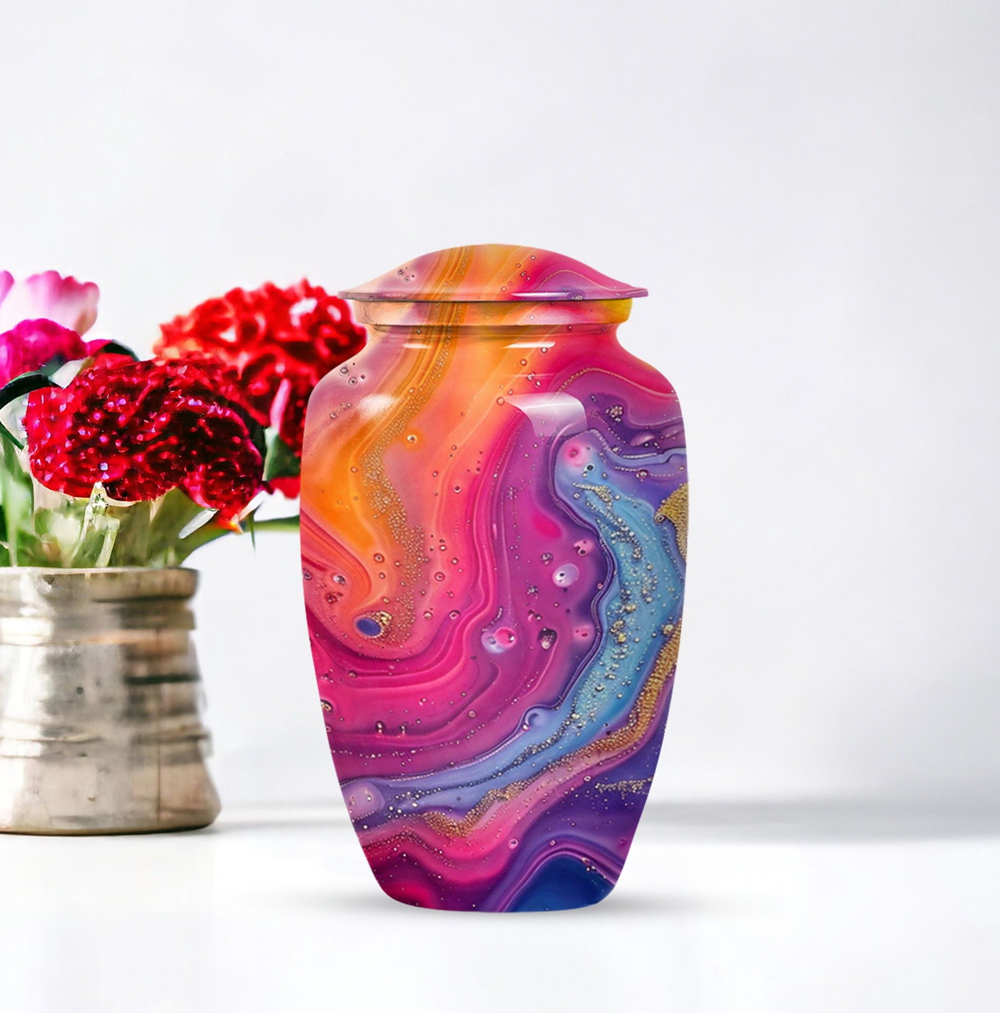 Abstract Urn for funeral ashes, burial urn