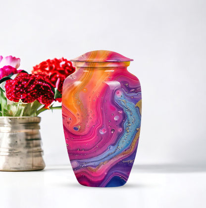 Abstract Urn for funeral ashes, burial urn