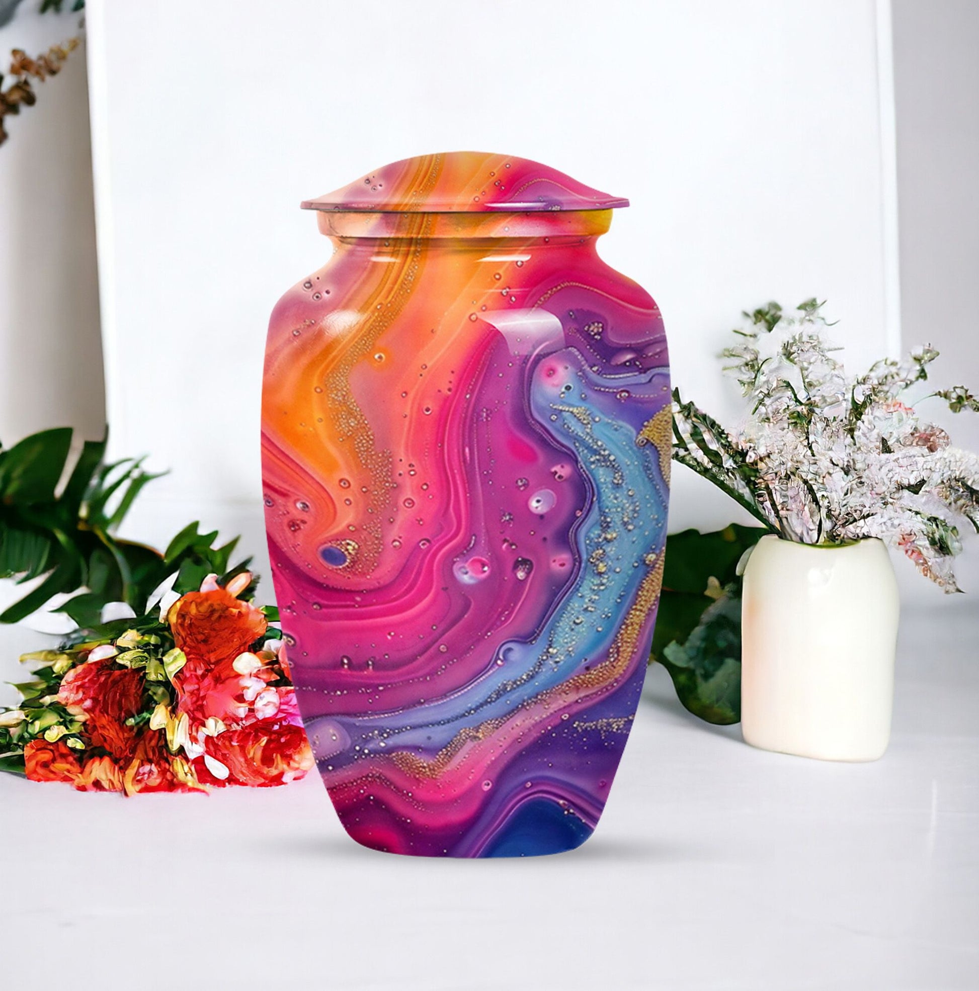 Abstract Urn for funeral ashes, burial urn