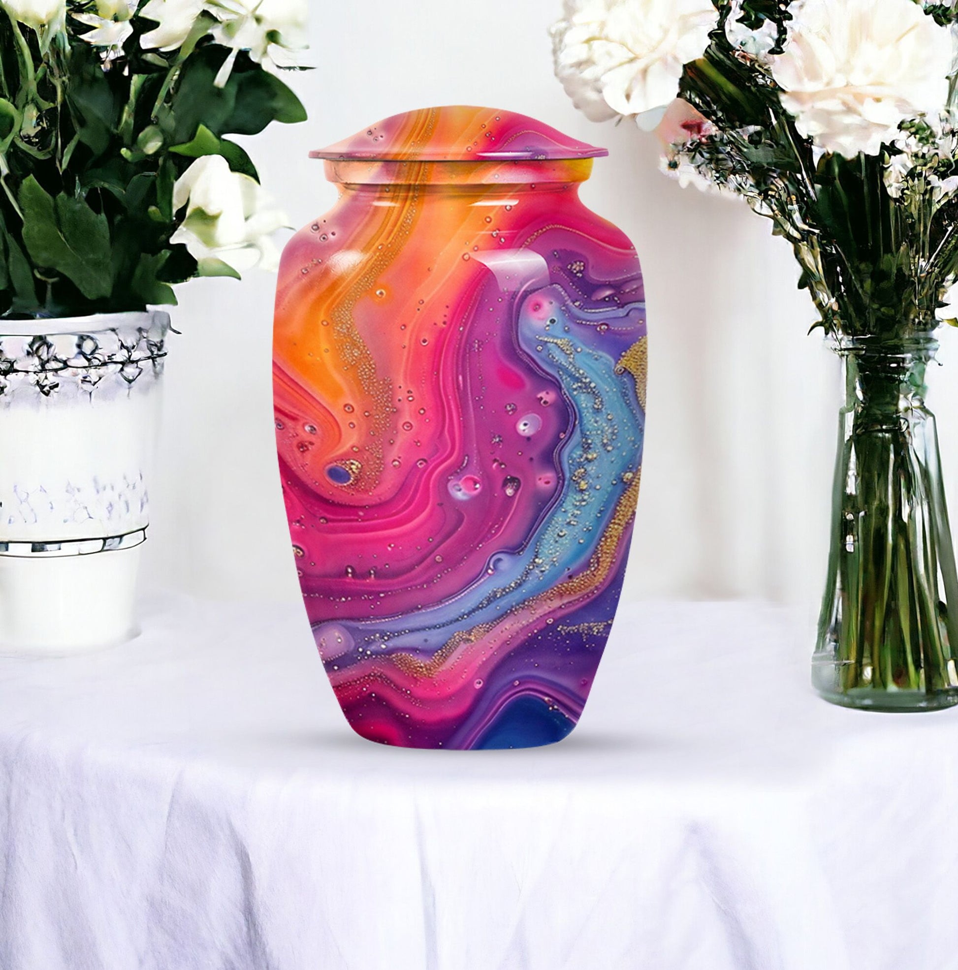Abstract Urn for funeral ashes, burial urn