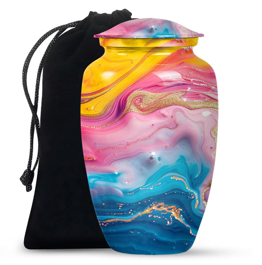 Abstract Burial Urn for Adult Human Cremation Ashes