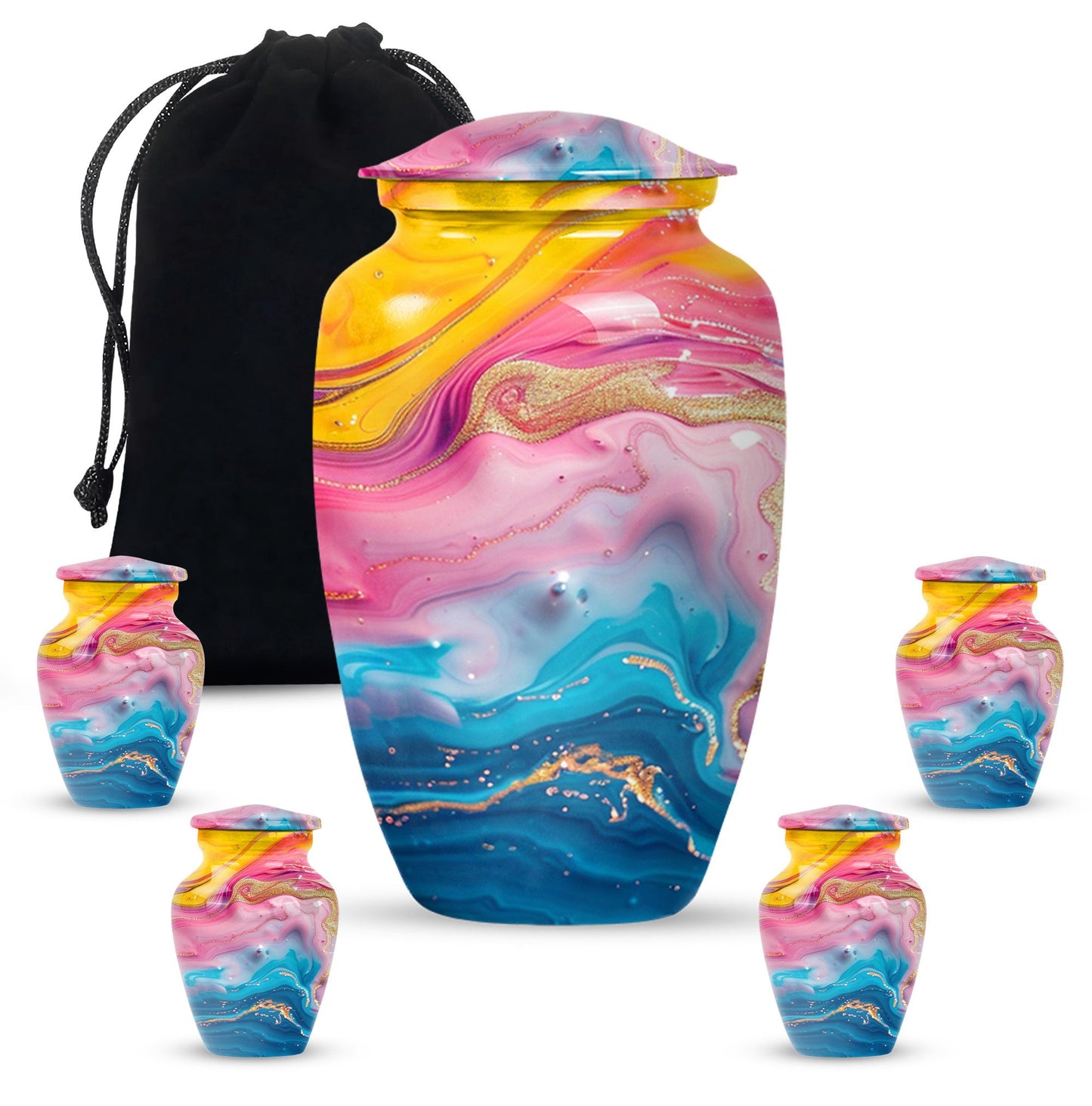 Abstract Burial Urn for Adult Human Cremation Ashes