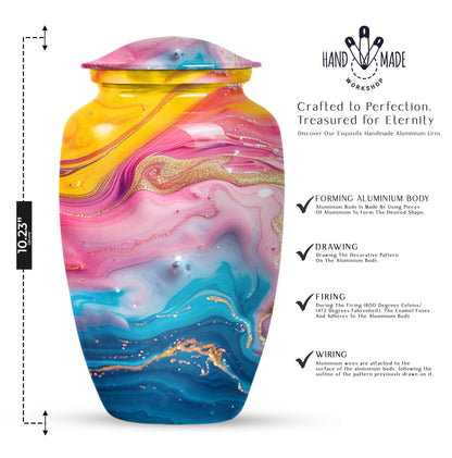 Abstract Burial Urn for Adult Human Cremation Ashes