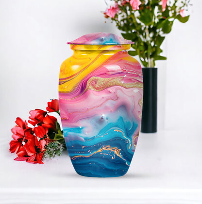 Abstract Burial Urn for Adult Human Cremation Ashes