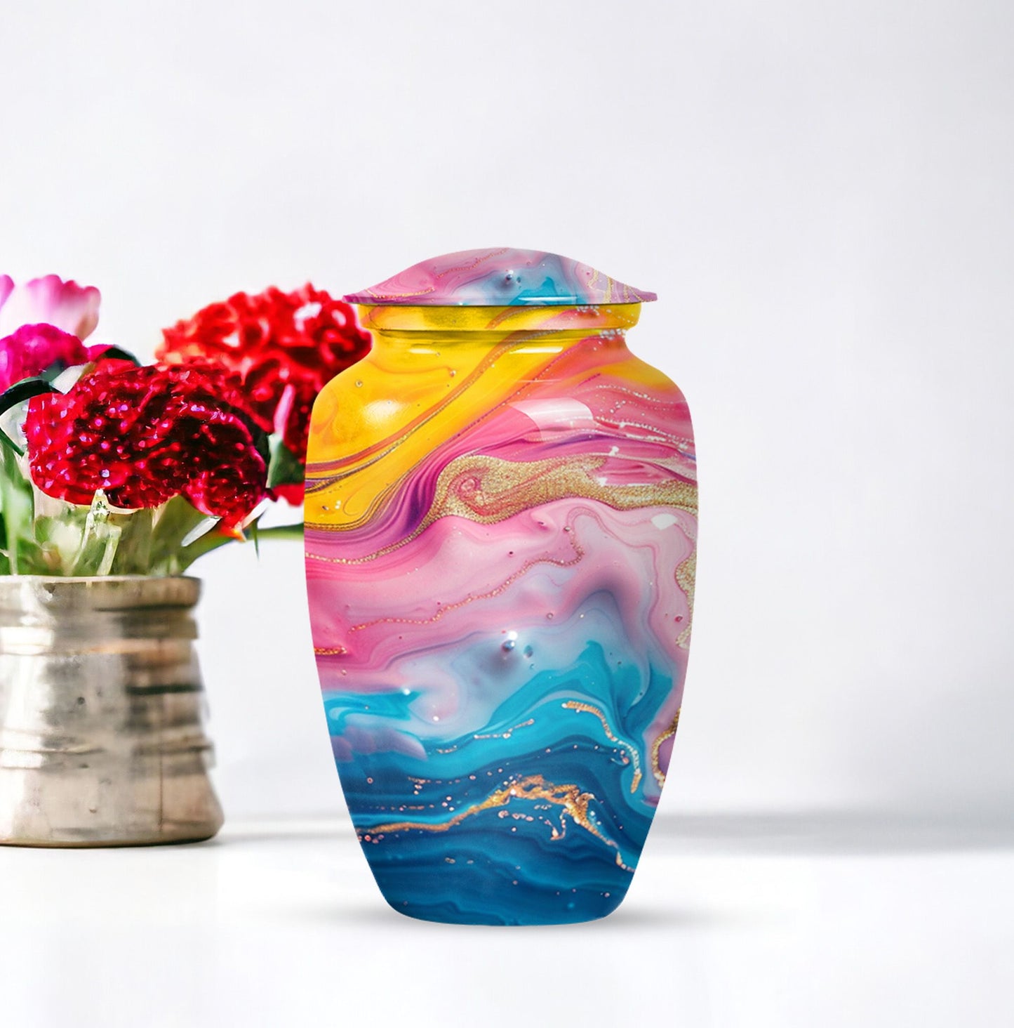 Abstract Burial Urn for Adult Human Cremation Ashes