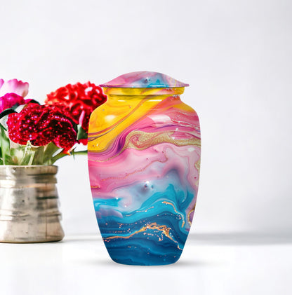 Abstract Burial Urn for Adult Human Cremation Ashes