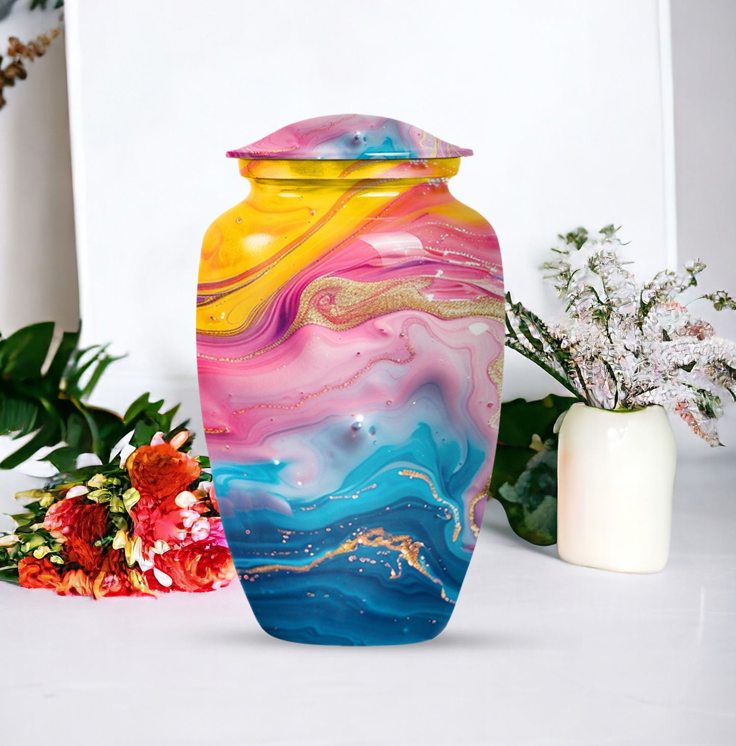 Abstract Burial Urn for Adult Human Cremation Ashes