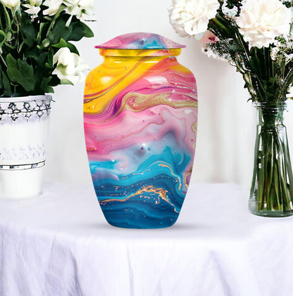 Abstract Burial Urn for Adult Human Cremation Ashes