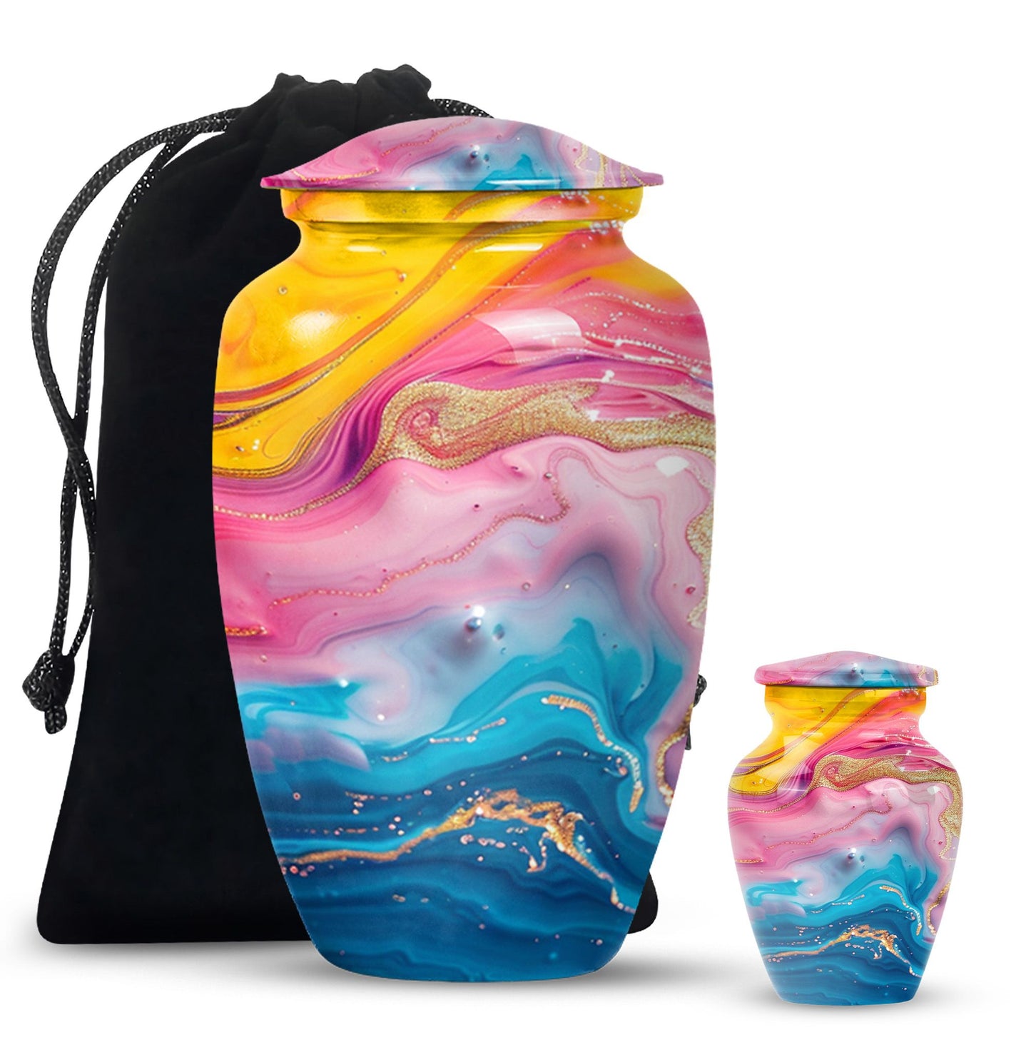 Abstract Burial Urn for Adult Human Cremation Ashes