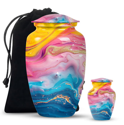 Abstract Burial Urn for Adult Human Cremation Ashes