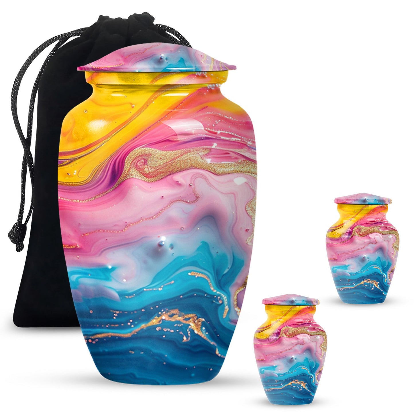 Abstract Burial Urn for Adult Human Cremation Ashes