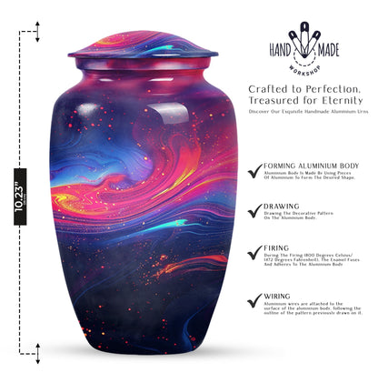 Abstract Memorial Urn, Burial Urn for Adult Ashes