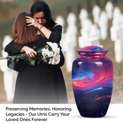Abstract Memorial Urn, Burial Urn for Adult Ashes