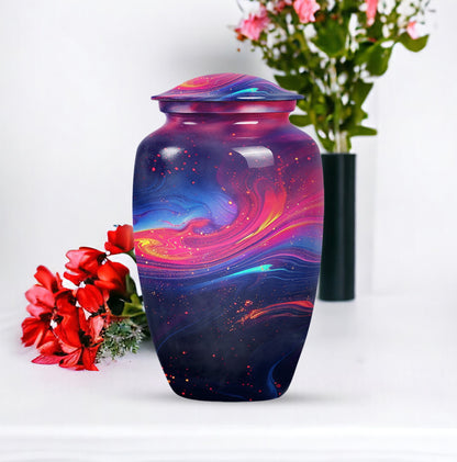 Abstract Memorial Urn, Burial Urn for Adult Ashes