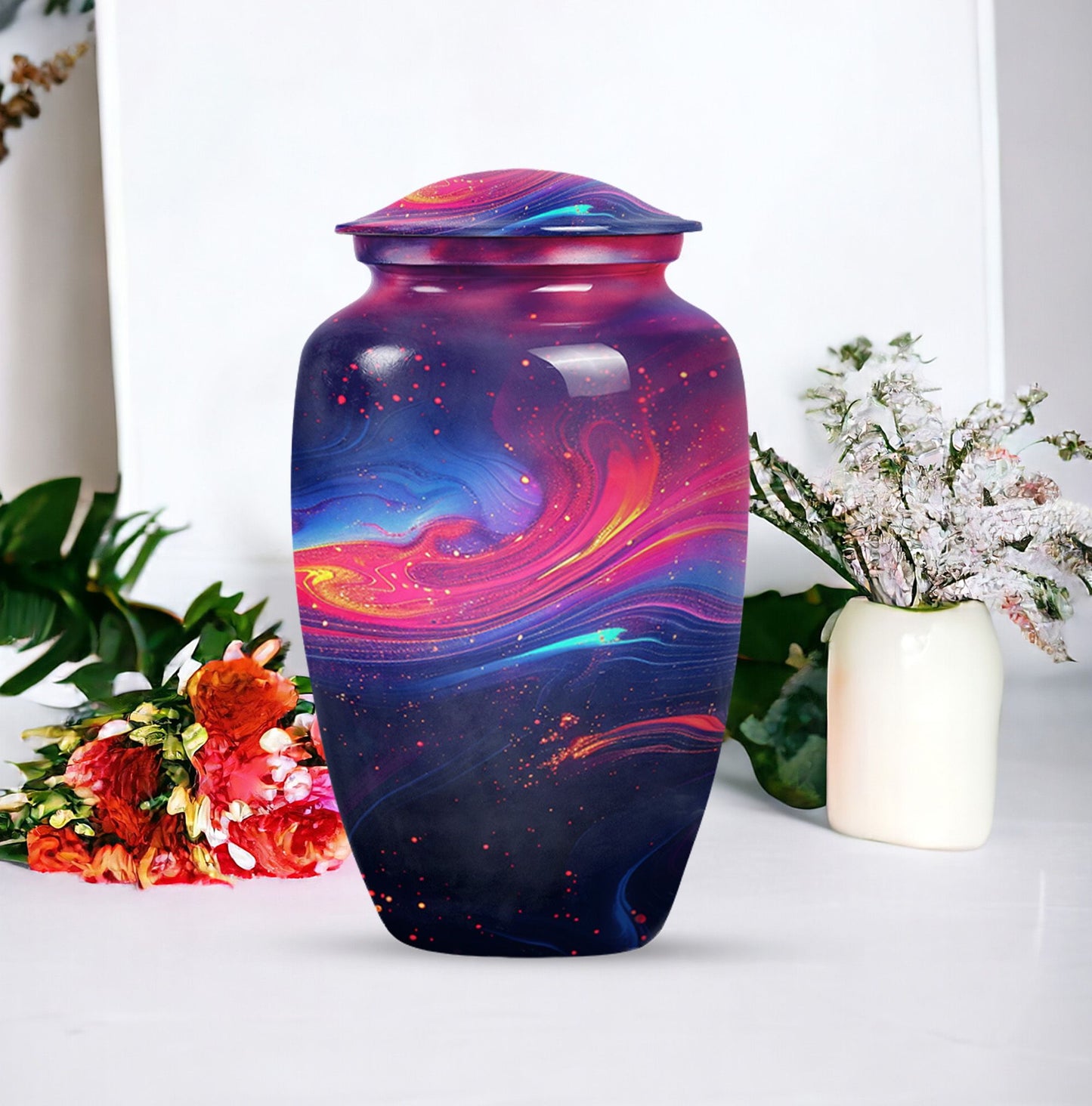 Abstract Memorial Urn, Burial Urn for Adult Ashes