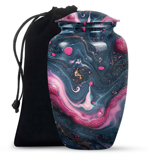 Abstract design funeral urn for adult ashes