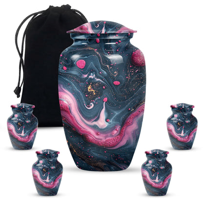 Abstract design funeral urn for adult ashes