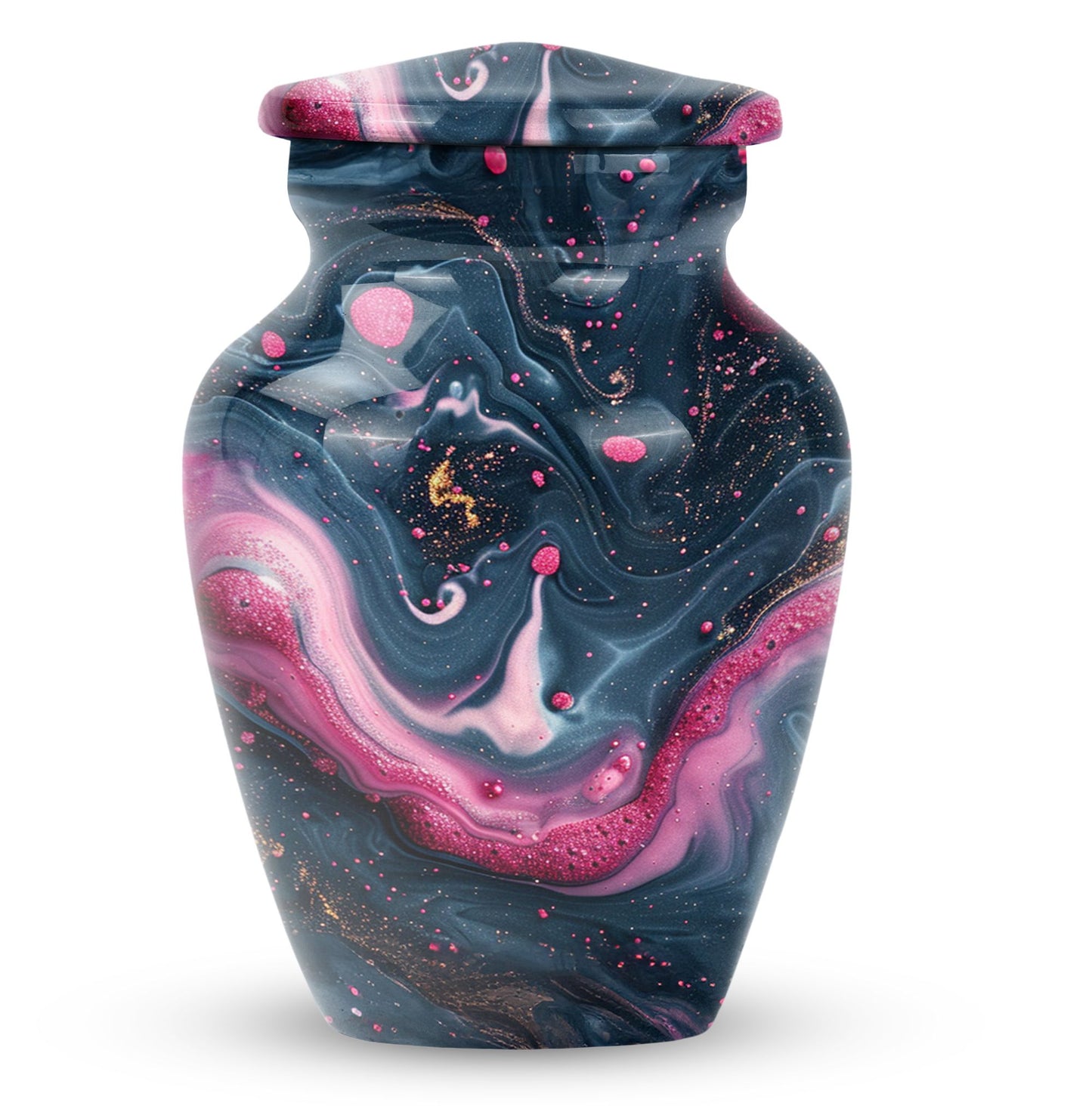 Abstract design funeral urn for adult ashes