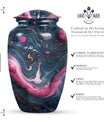 Abstract design funeral urn for adult ashes