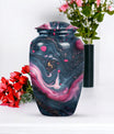 Abstract design funeral urn for adult ashes