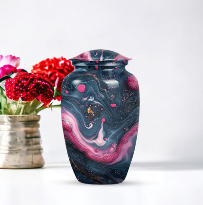 Abstract design funeral urn for adult ashes
