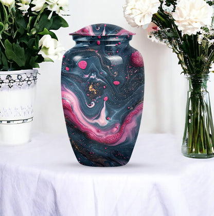 Abstract design funeral urn for adult ashes