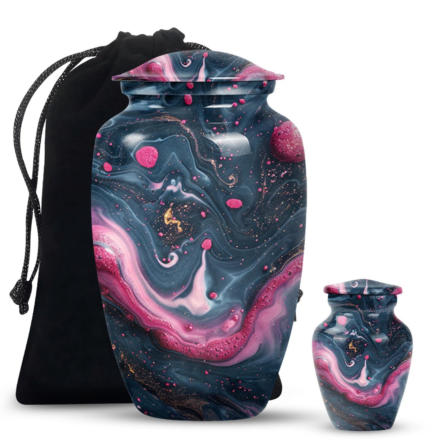 Abstract design funeral urn for adult ashes