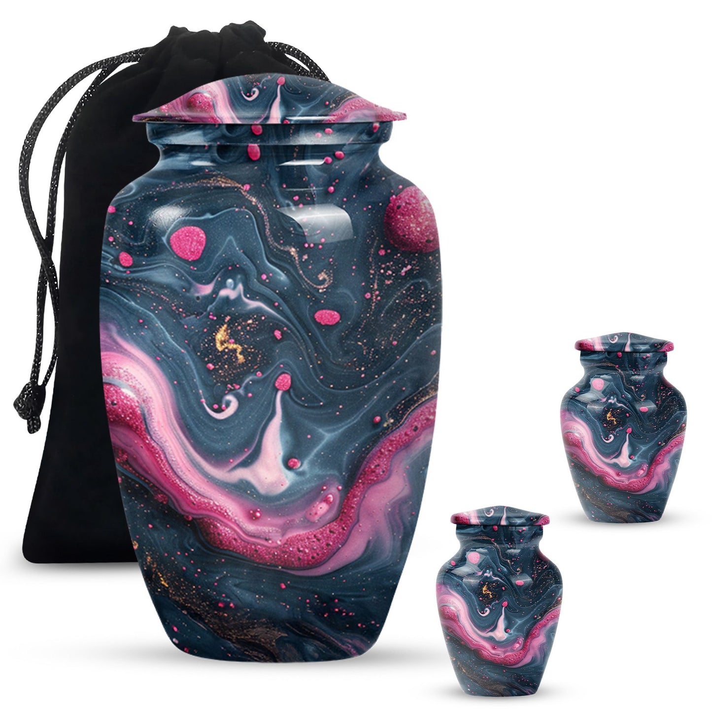 Abstract design funeral urn for adult ashes