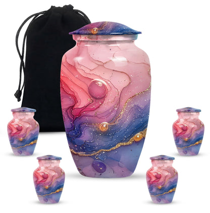 Abstract Urn for burial ashes. cremation funeral urn