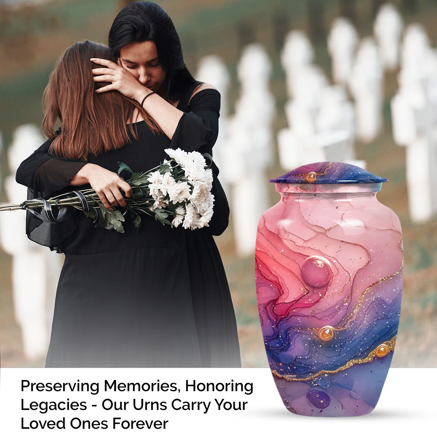 Abstract Urn for burial ashes. cremation funeral urn